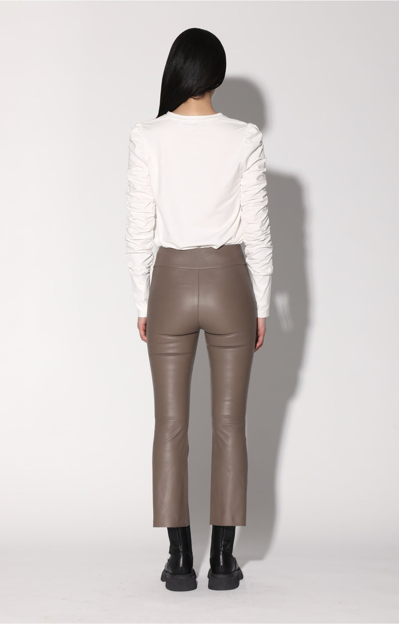 Luisa Pant, Sand - Stretch Leather (Fall 2024)