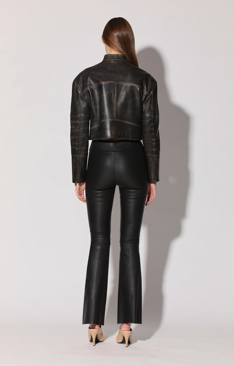 Lexie Pant, Black - Stretch Leather (Fall 2024)