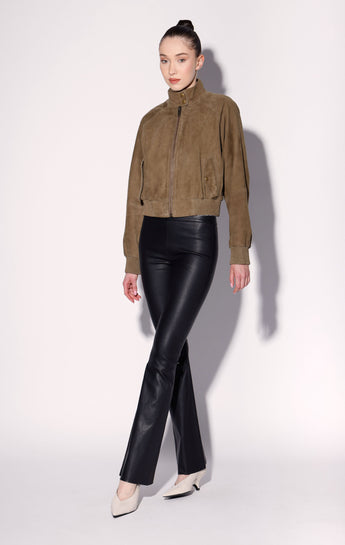 Lexie Pant, Black - Stretch Leather