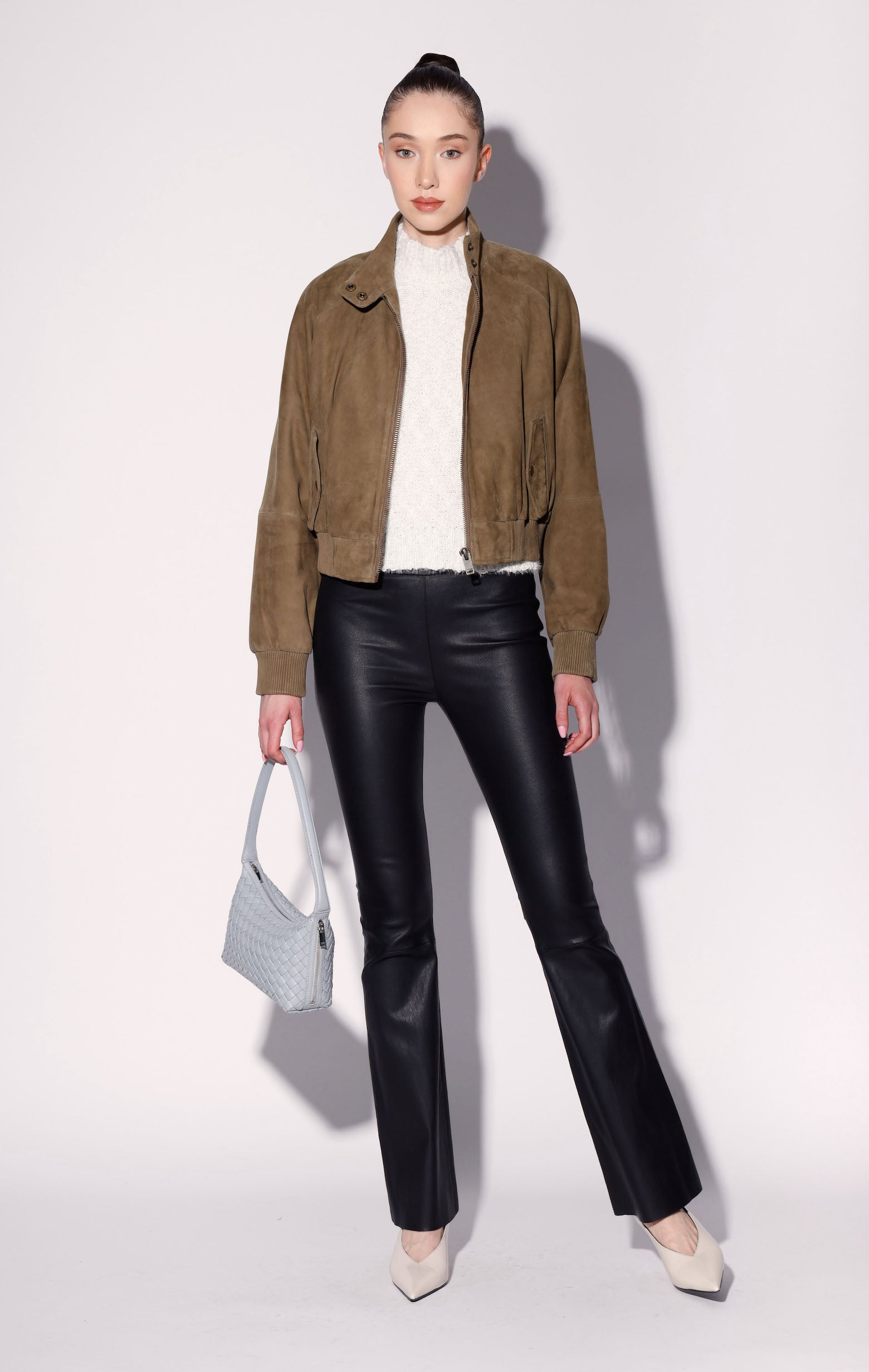 Lexie Pant, Black - Stretch Leather