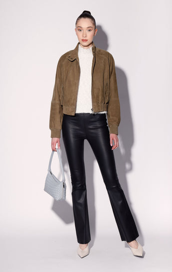 Lexie Pant, Black - Stretch Leather