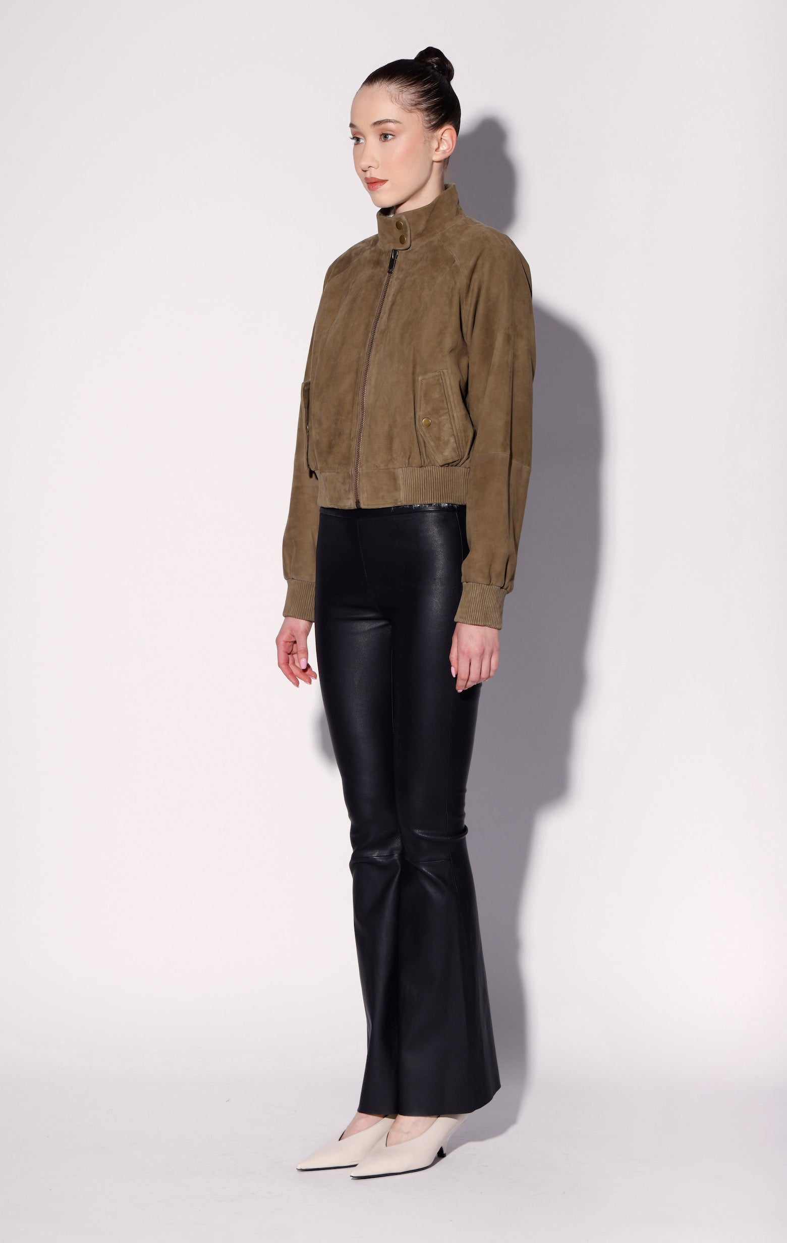 Lexie Pant, Black - Stretch Leather