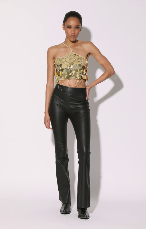Lexie Pant, Black - Stretch Leather (Holiday 2024)