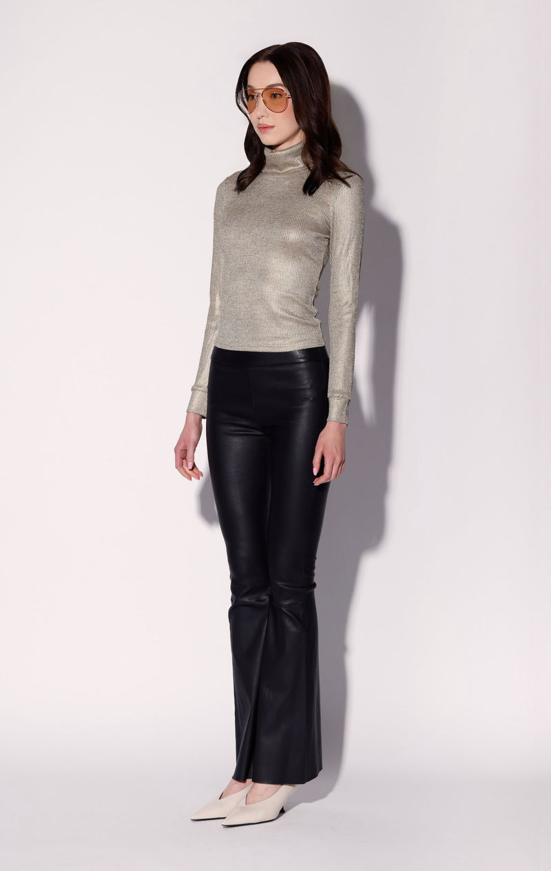 Lexie Pant, Black - Stretch Leather