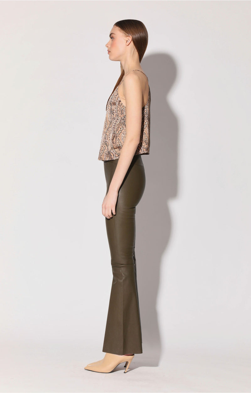Lexie Pant, Moss - Stretch Leather (Fall 2024)