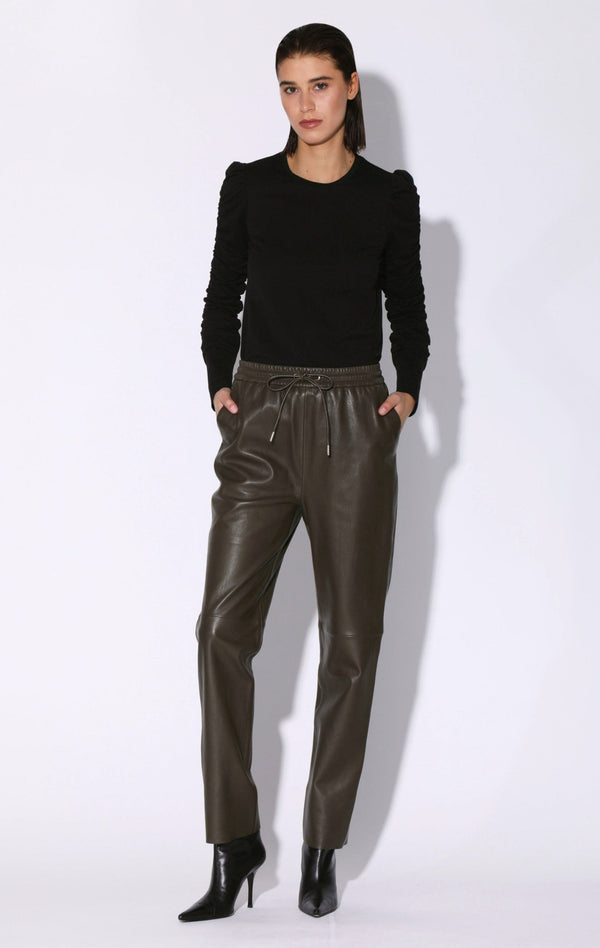 Levie Pant, Moss - Leather (Fall 2024)