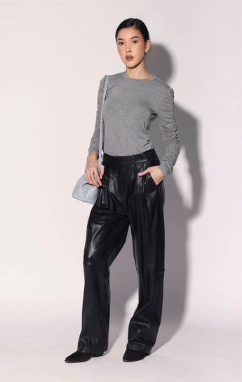 Luka Pant, Black - Leather (Fall 2026)