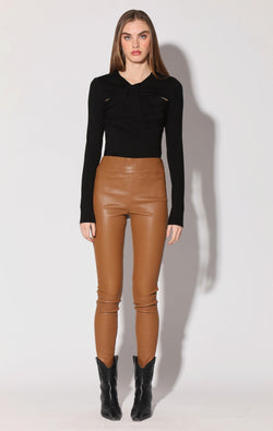 Raquelle Pant, Camel - Stretch Leather