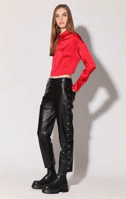 Smith Studded Pant, Black - Leather