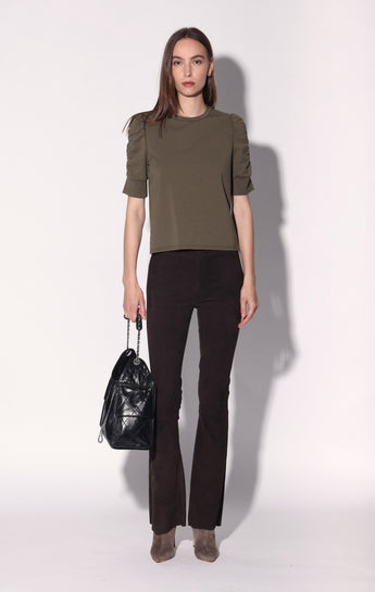 Lexie Pant, Mocha Suede - Stretch Leather