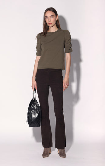 Lexie Pant, Mocha Suede - Stretch Leather
