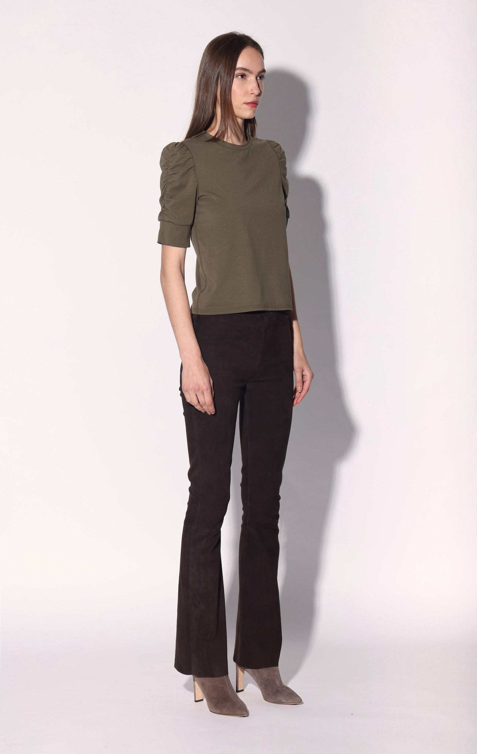 Lexie Pant, Mocha Suede - Stretch Leather