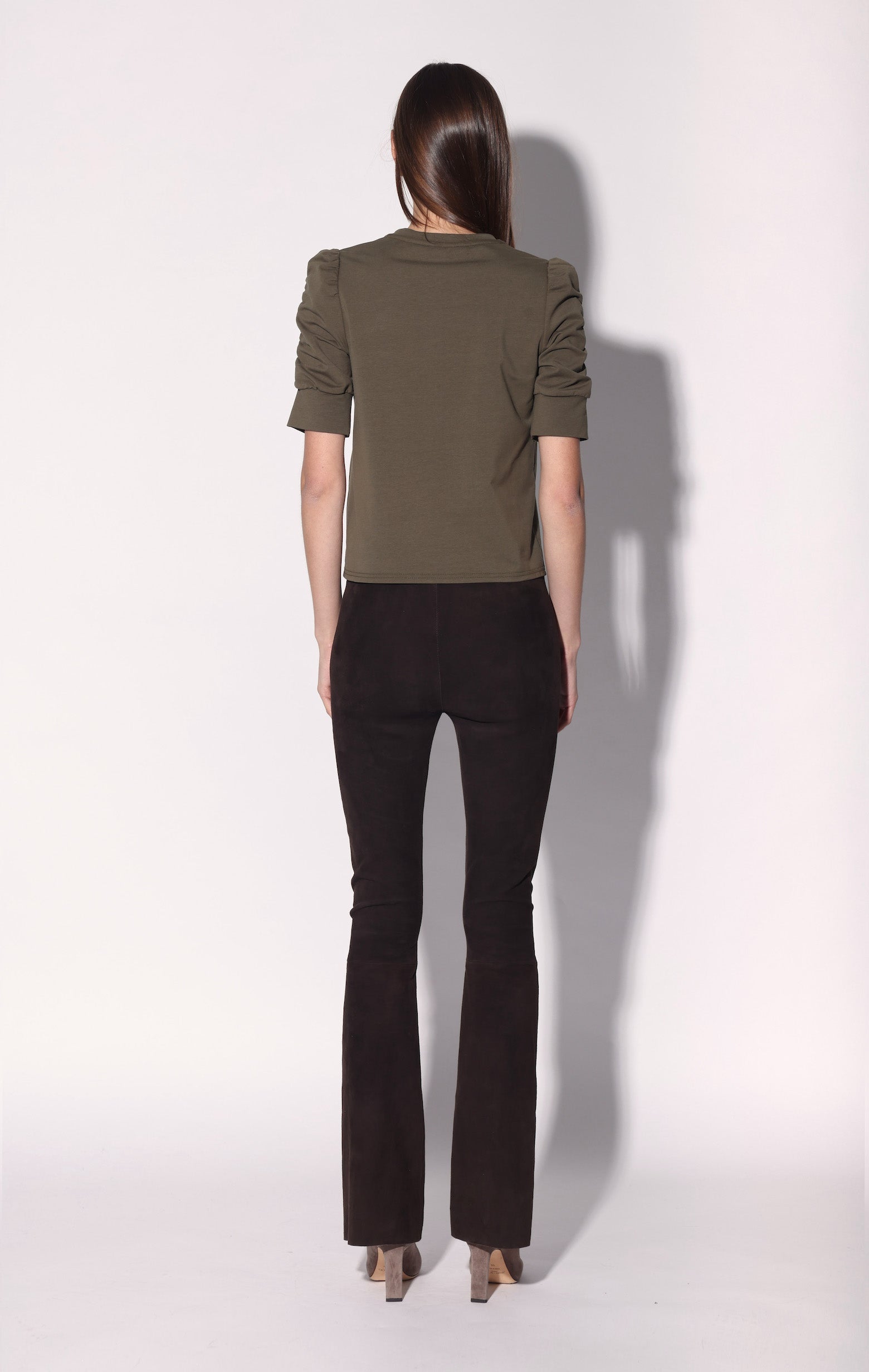 Lexie Pant, Mocha Suede - Stretch Leather