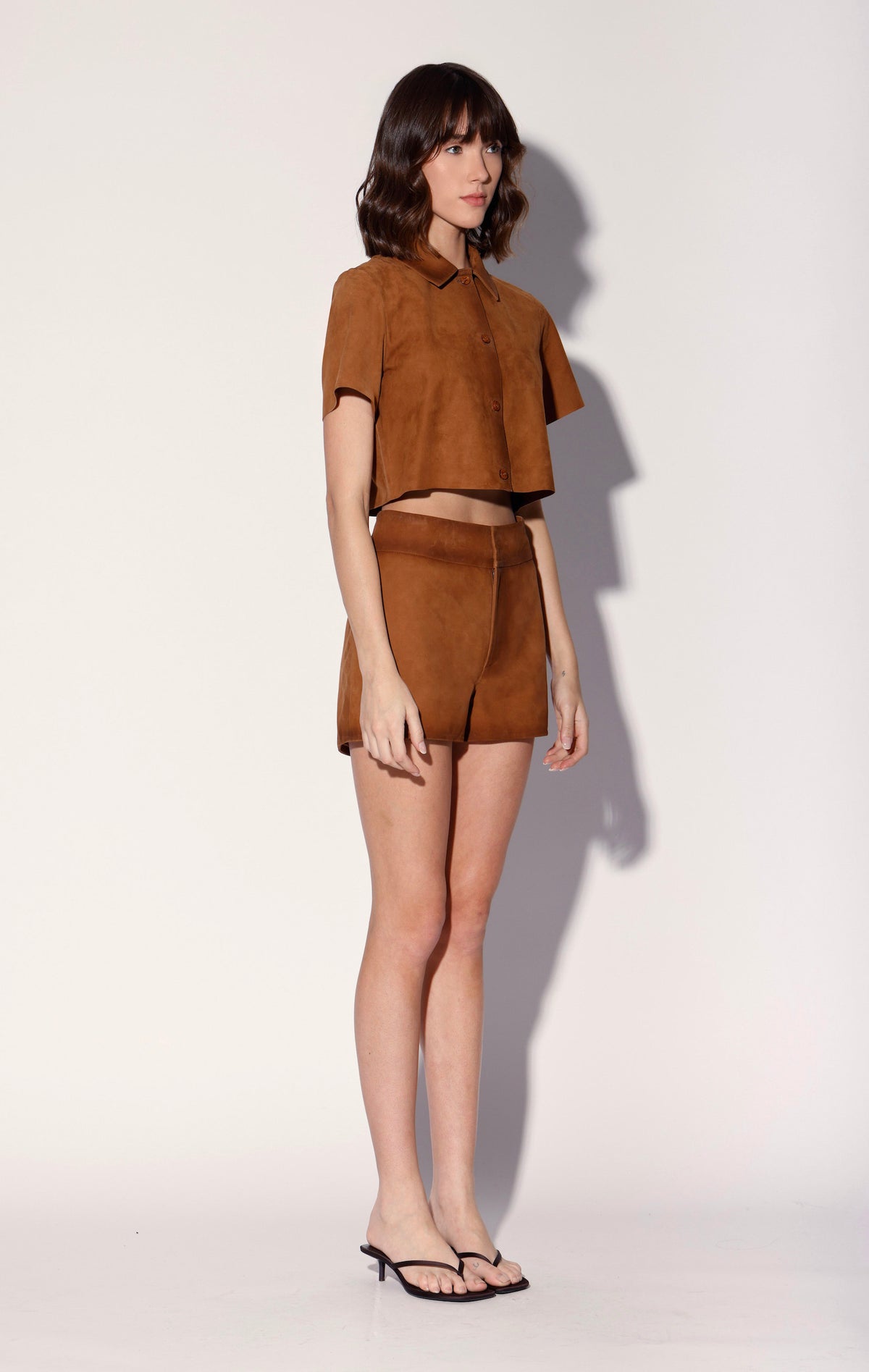 Kendra Short, Oak Suede - Leather (Pre Spring 2027)