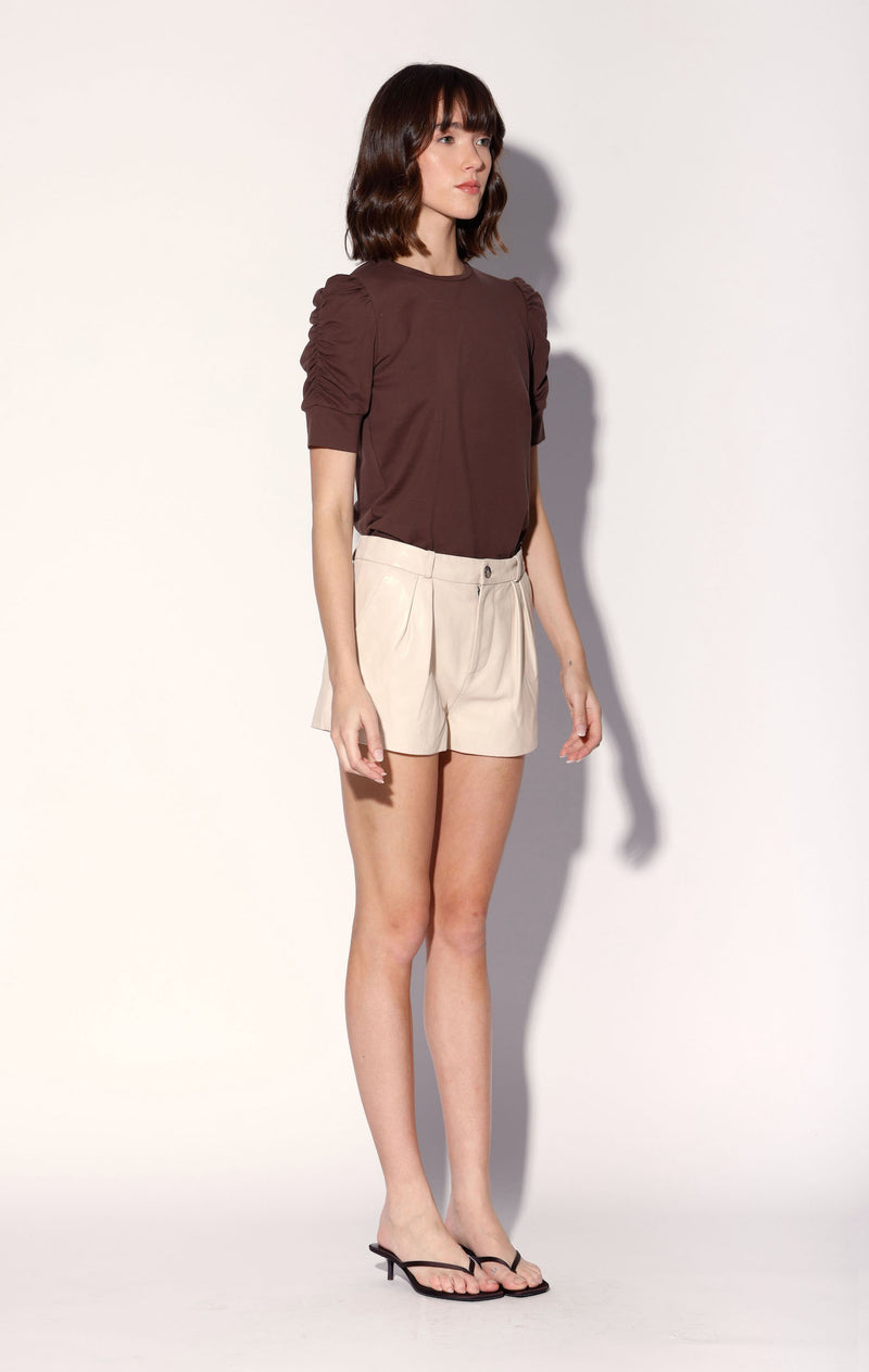 Ramone Short, Oyster - Leather