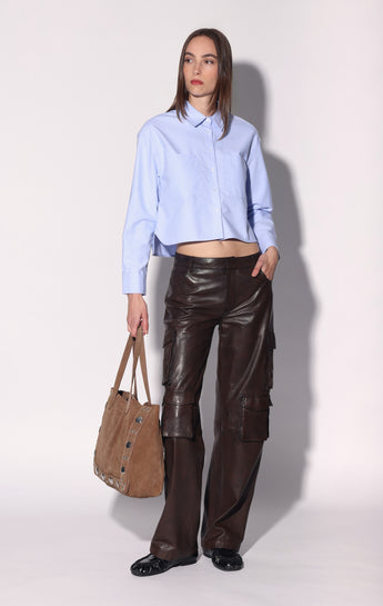 Danny Pant, Washed Brown  - Leather