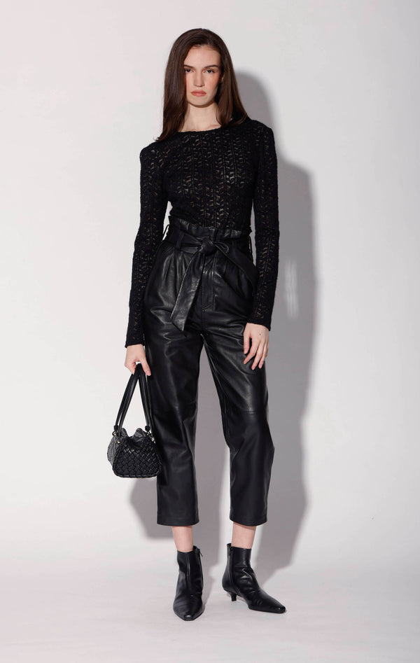 Maggie Pant, Black - Leather