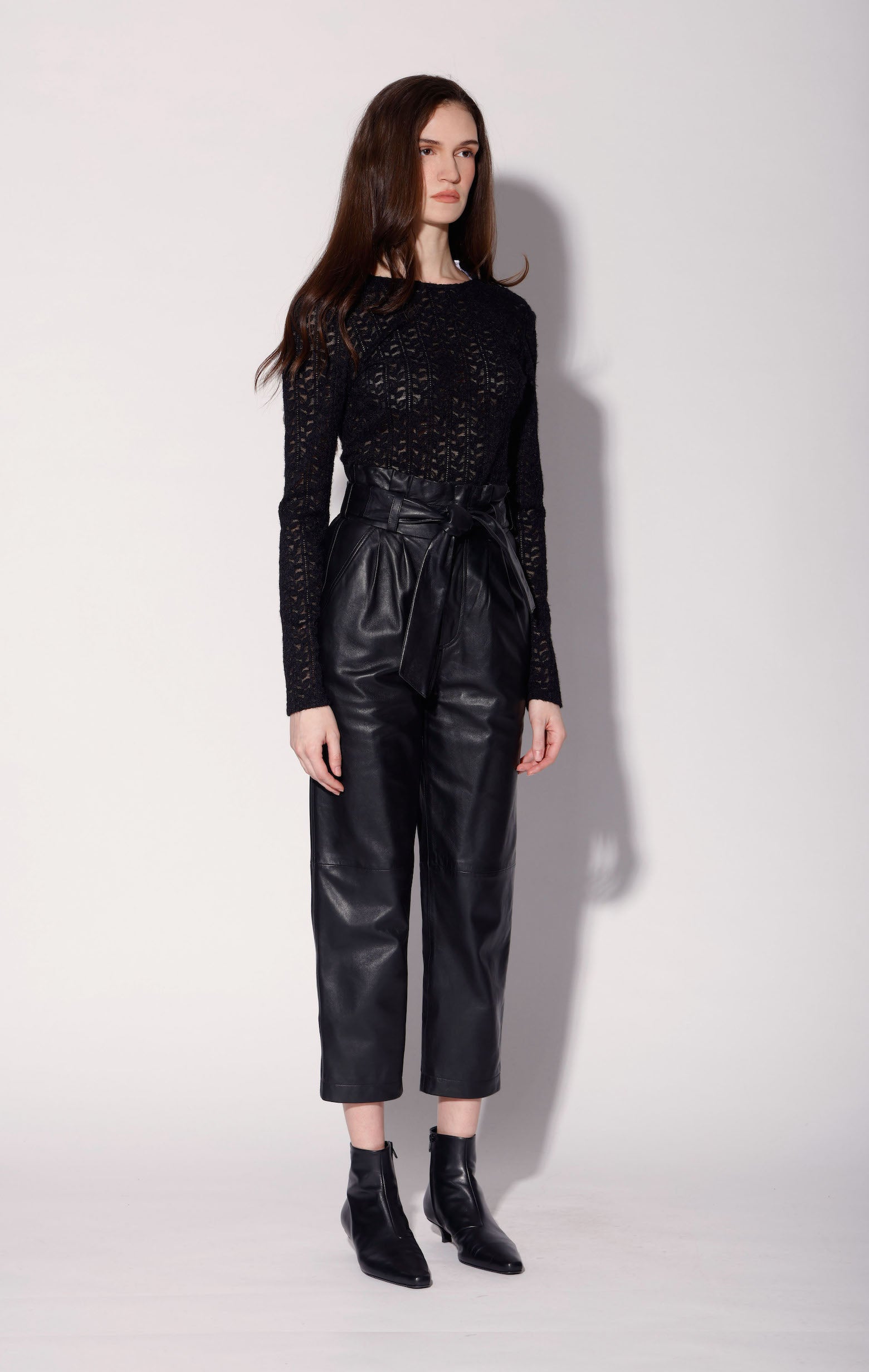 Maggie Pant, Black - Leather