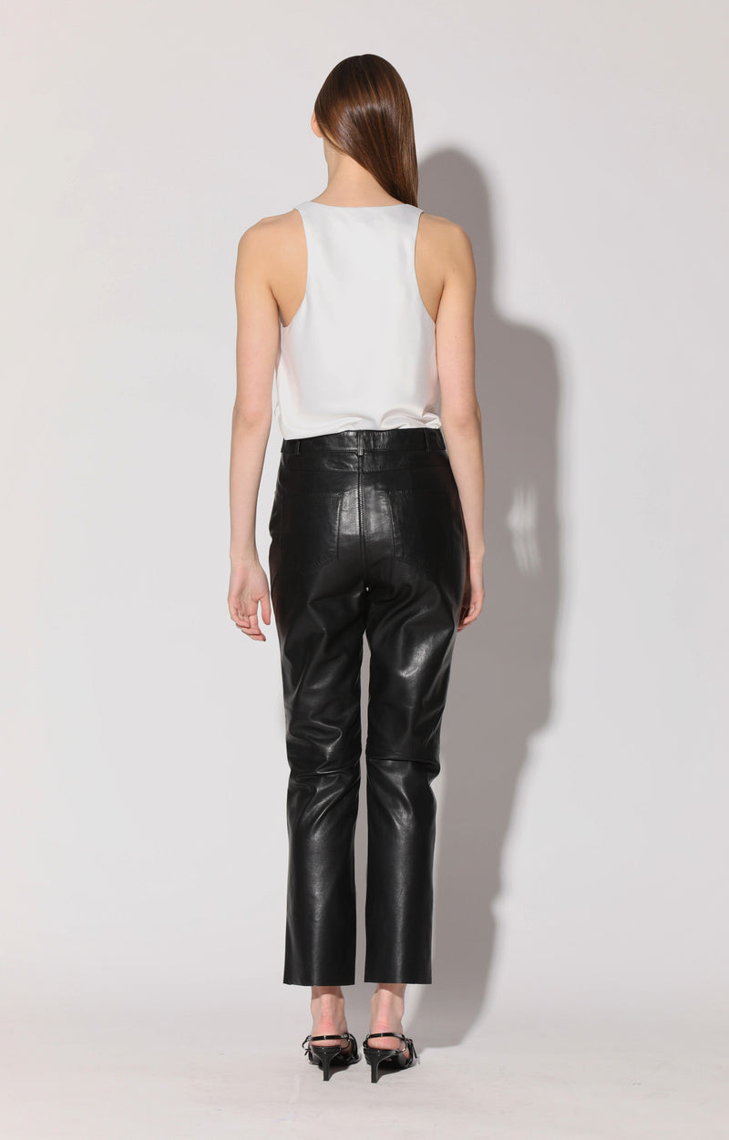 Yvette Pant, Black - Leather