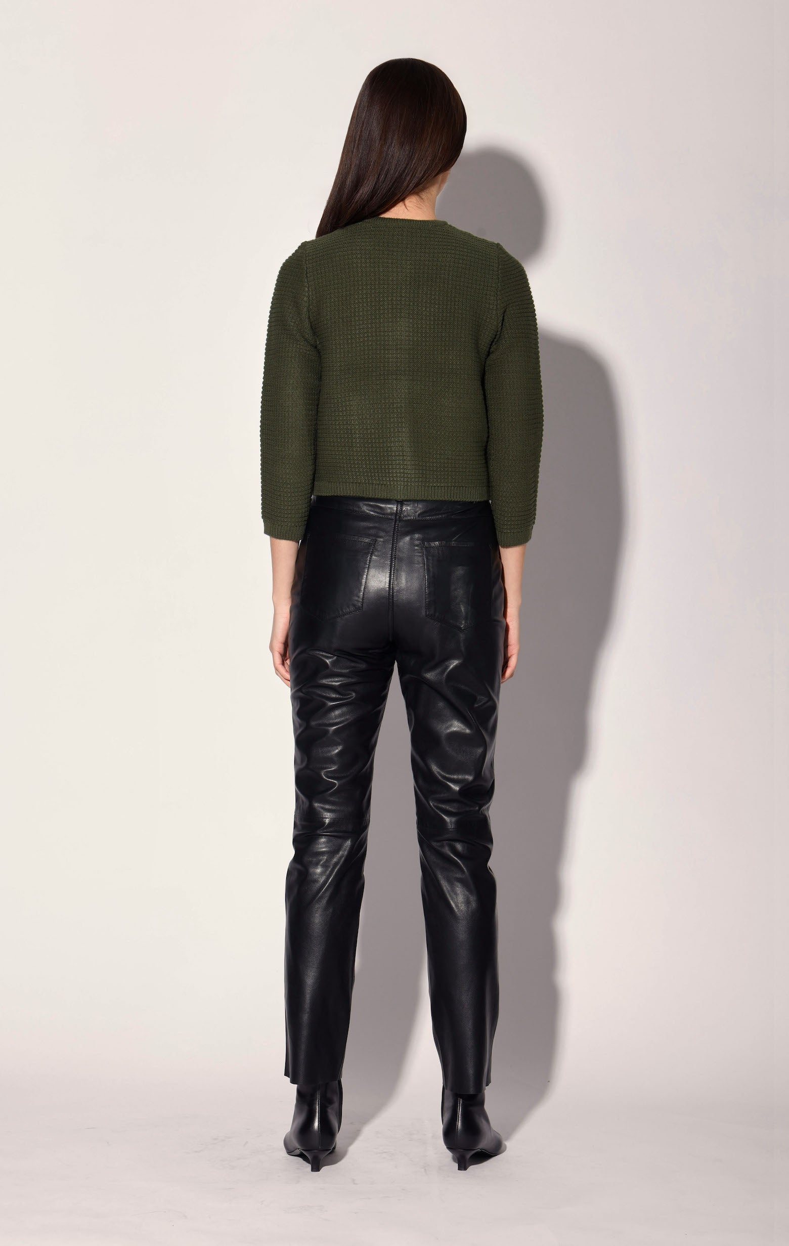 Yvette Pant, Black - Leather