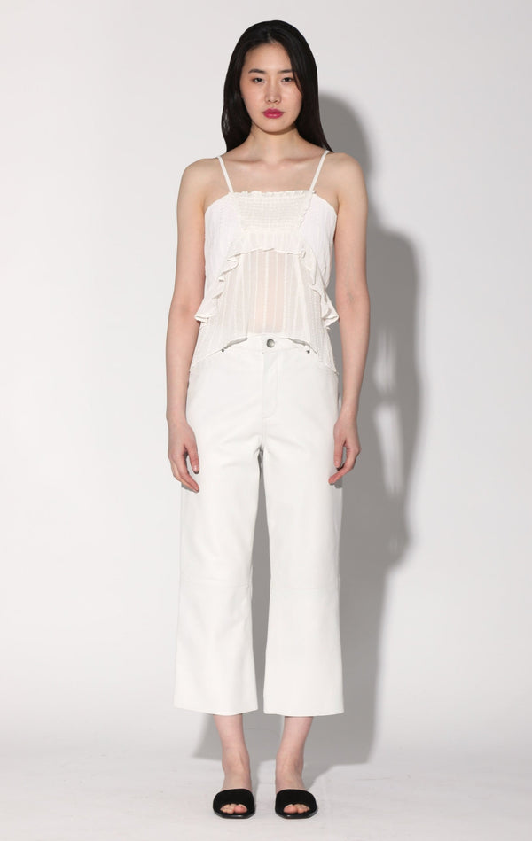 Venice Pant, Bright White - Leather