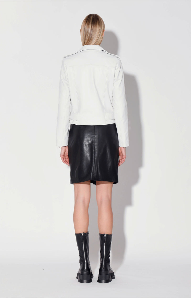 Allison Jacket, Bright White - Leather