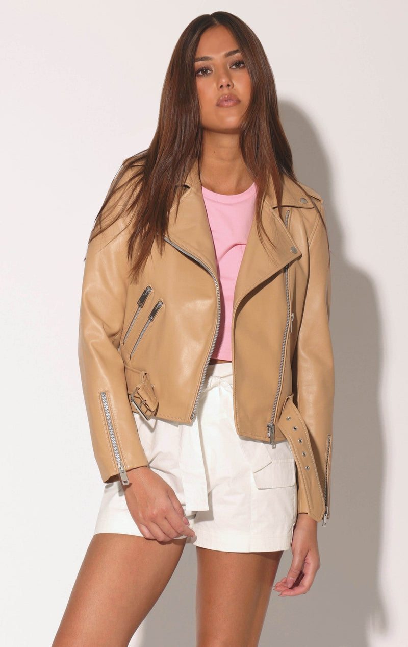 Allison Jacket, Latte - Leather