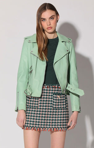 Allison Jacket, Pistachio - Leather