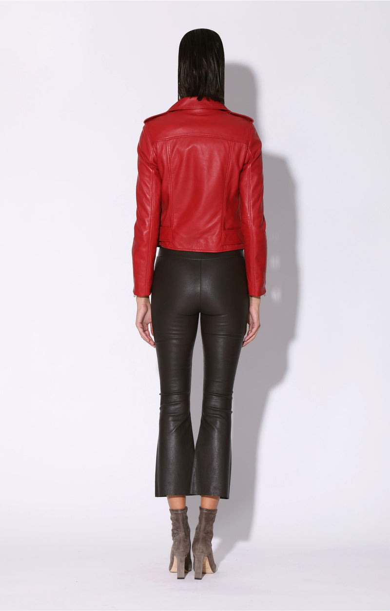 Allison Jacket, Red - Leather
