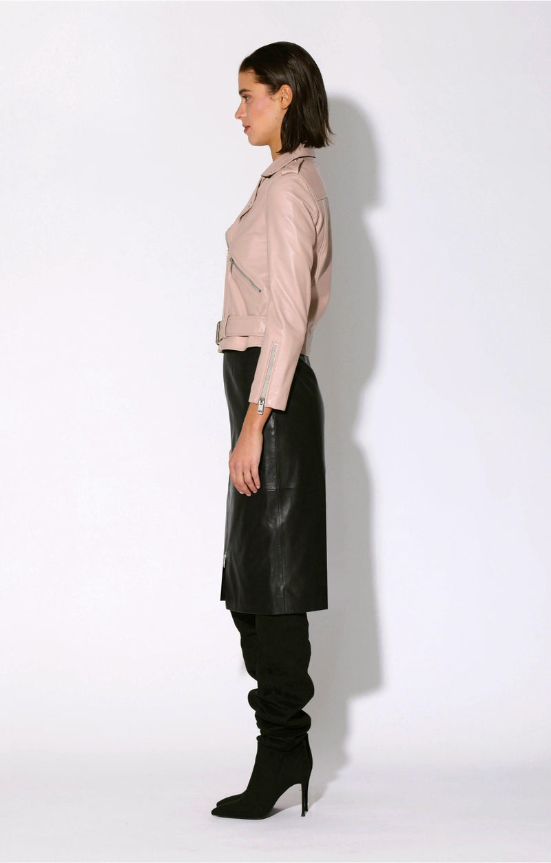 Allison Jacket, Rose Pink - Leather