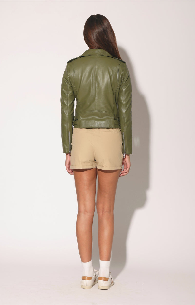 Liz Jacket, Greek Olive - Leather