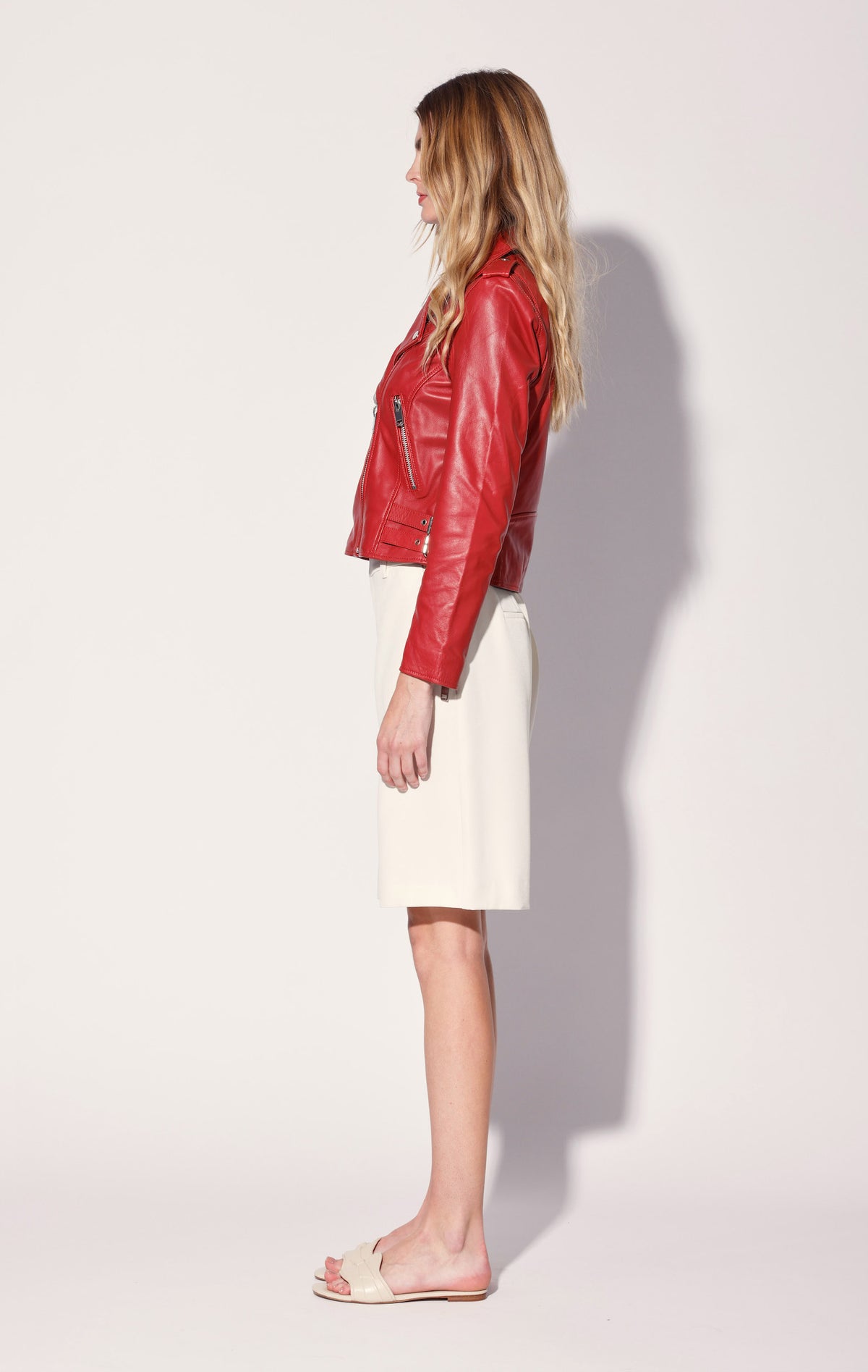 Liz Jacket, Red - Leather