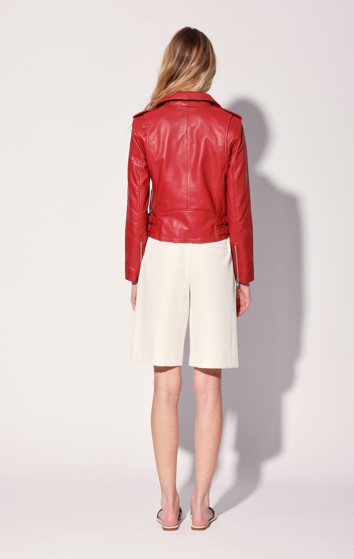 Liz Jacket, Red - Leather
