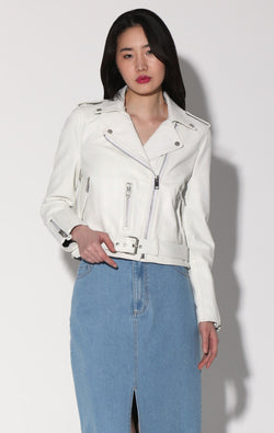 Kelsey Jacket, Bright White - Leather