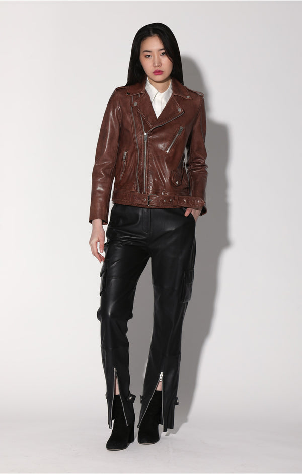 Kingsley Jacket, Walnut - Leather