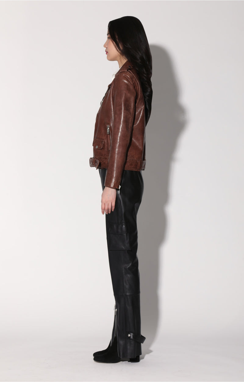 Kingsley Jacket, Walnut - Leather