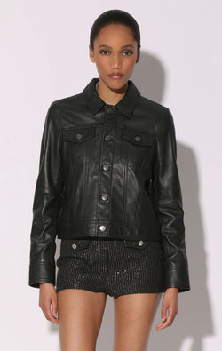 Laine Jacket, Black - Leather