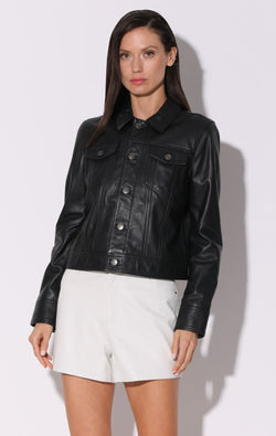 Laine Jacket, Black - Leather (Early Spring 2024)
