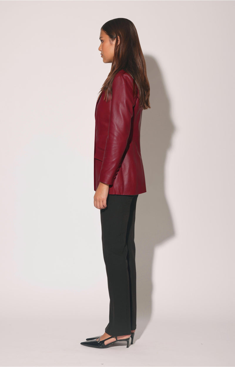 Mia Blazer, Garnet - Leather