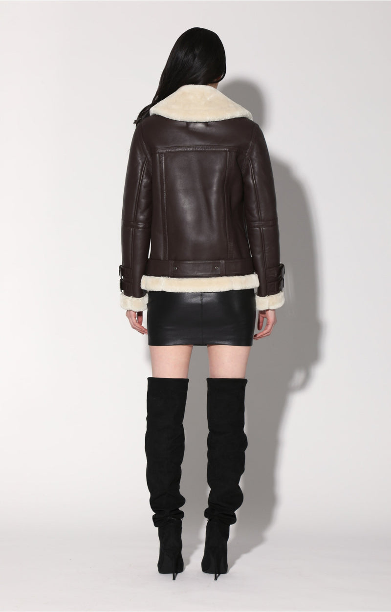 Whitney Jacket, Mocha/Off White - Leather (Fall 2024)