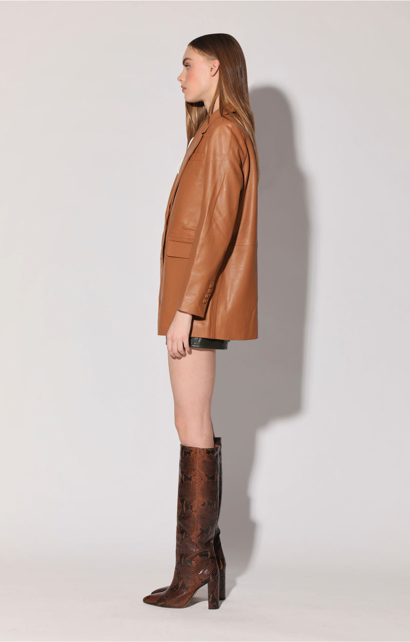 Kiki Blazer, Camel - Leather
