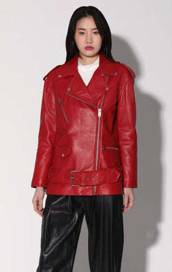 Emery Jacket, Red - Leather