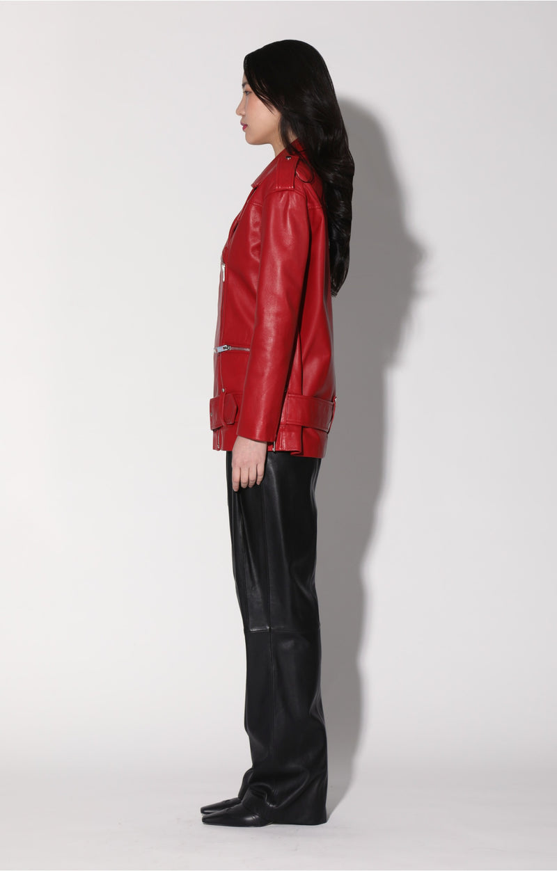 Emery Jacket, Red - Leather
