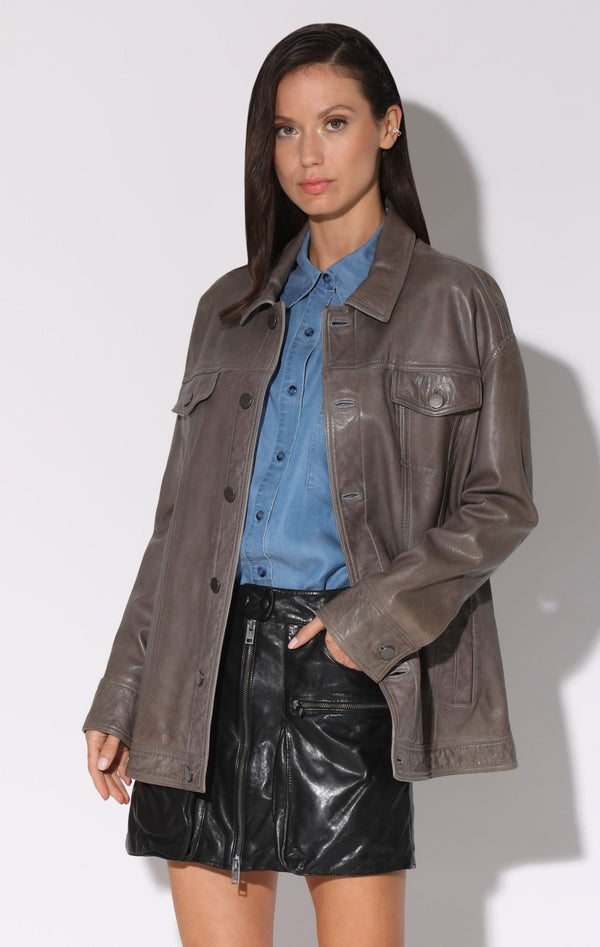 Sutton Jacket, Dark Taupe - VT Wash Leather (Fall 2024)