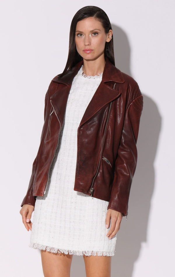 Alexa Jacket, Redwood -  Leather (Spring 2024)
