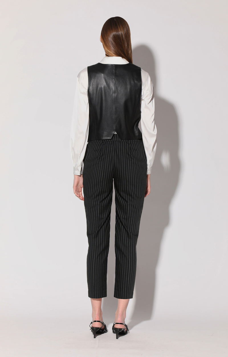 Leslee Vest, Black - Leather (Fall 2024)