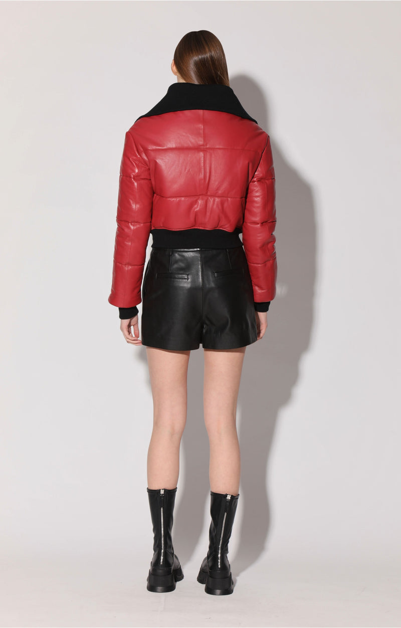 Laylah Jacket, Red - Leather