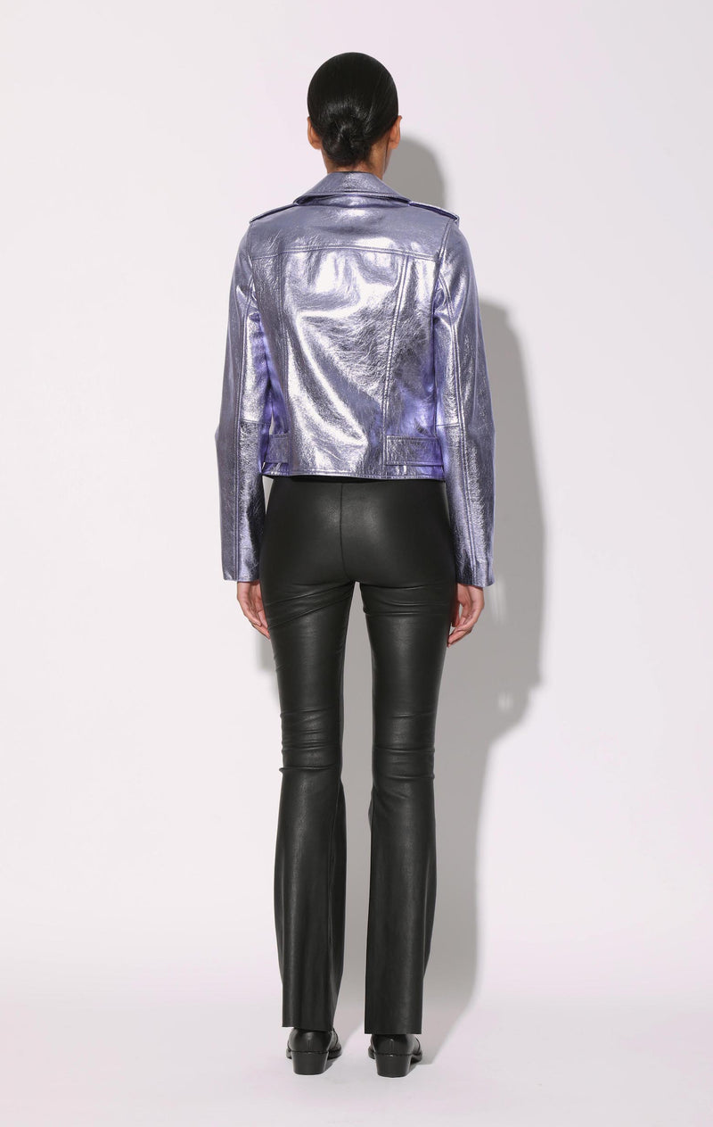 Allison Jacket, Peri Metallic - Leather