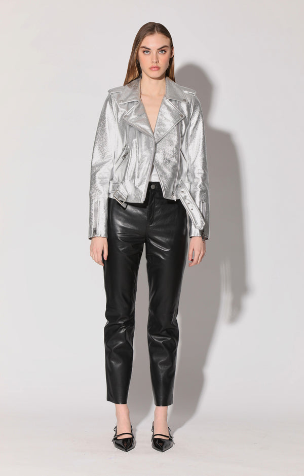 Allison Jacket, Platinum - Leather