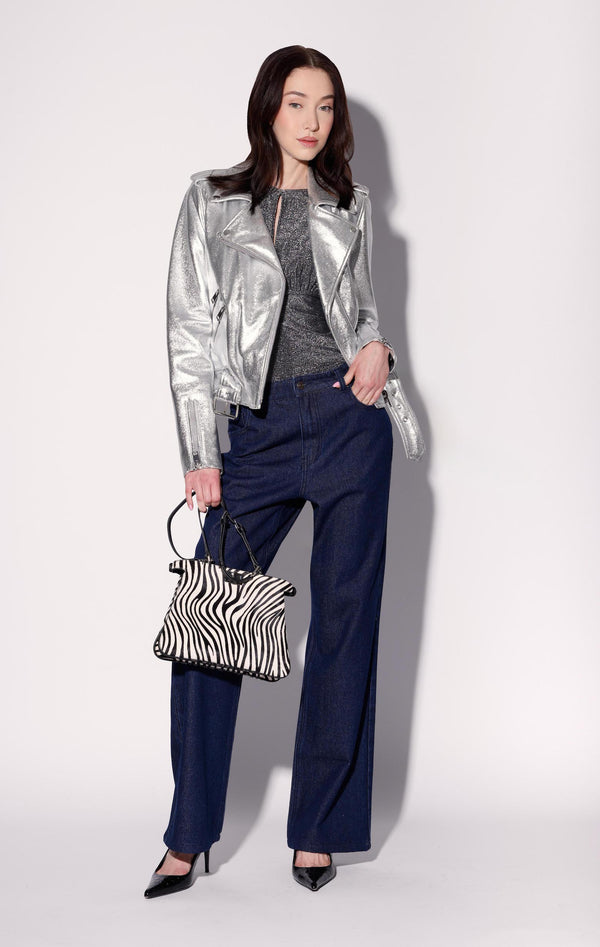 Allison Jacket, Platinum - Leather